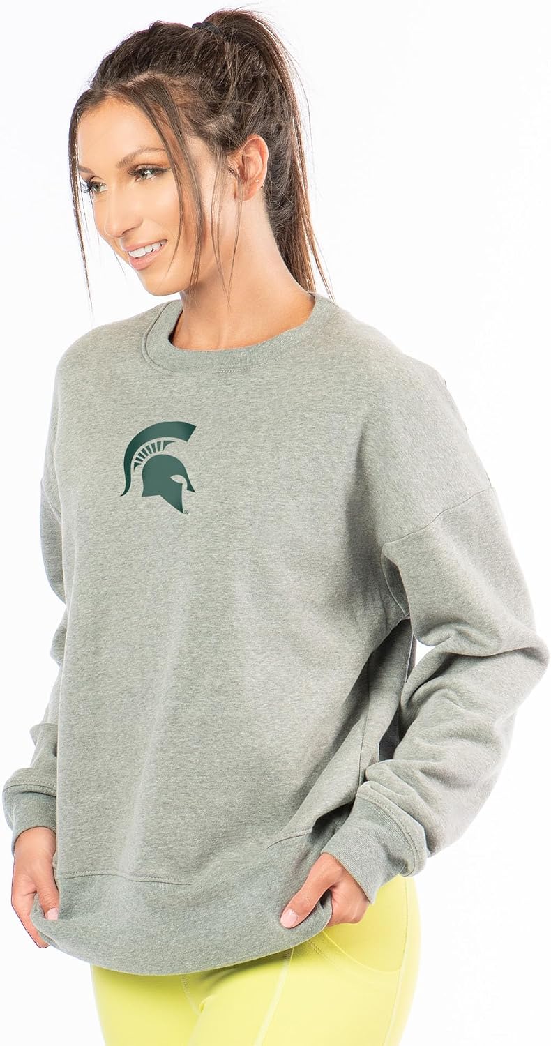 Northwest NCAA Women's Long Sleeve Cozy Tee, Lightweight Relaxed Fit Crewneck T-Shirt, Soft Everyday Loungewear Top for Layering