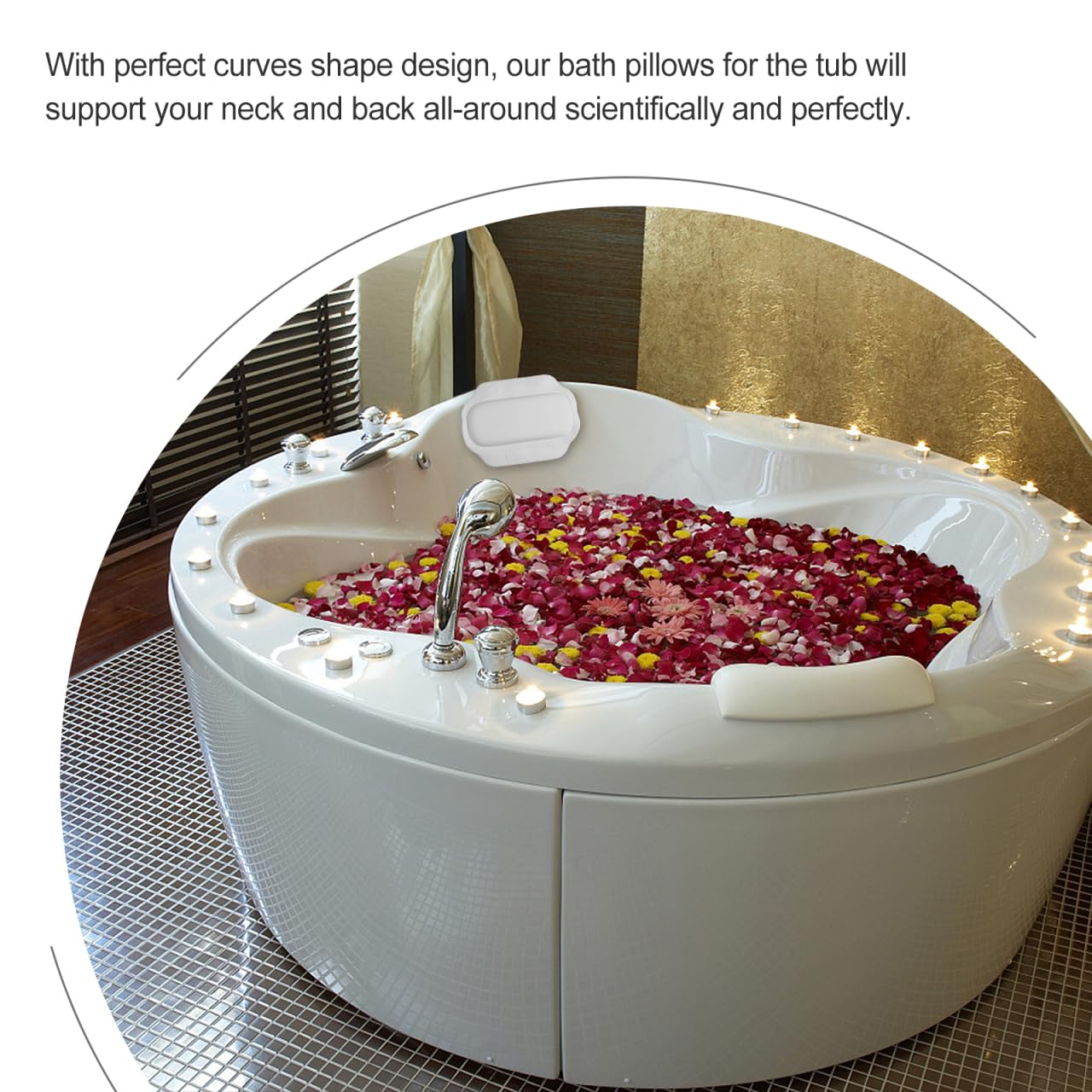 Minkissy 2 Almohadas De BañEra con Ventosas Grandes Y Potentes CojíN De BañO para Cabeza Y Cuello Soporte CóModo para SPA Y Ducha En Casa Apto para La Mayoría De BañEras