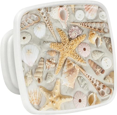 Miniatura 9 de LORVIES Paquete de 4 pomos decorativos de 1.2 pulgadas para gabinete, cristal ABS cuadrado blanco con un solo agujero, tiradores de puerta de cajón,