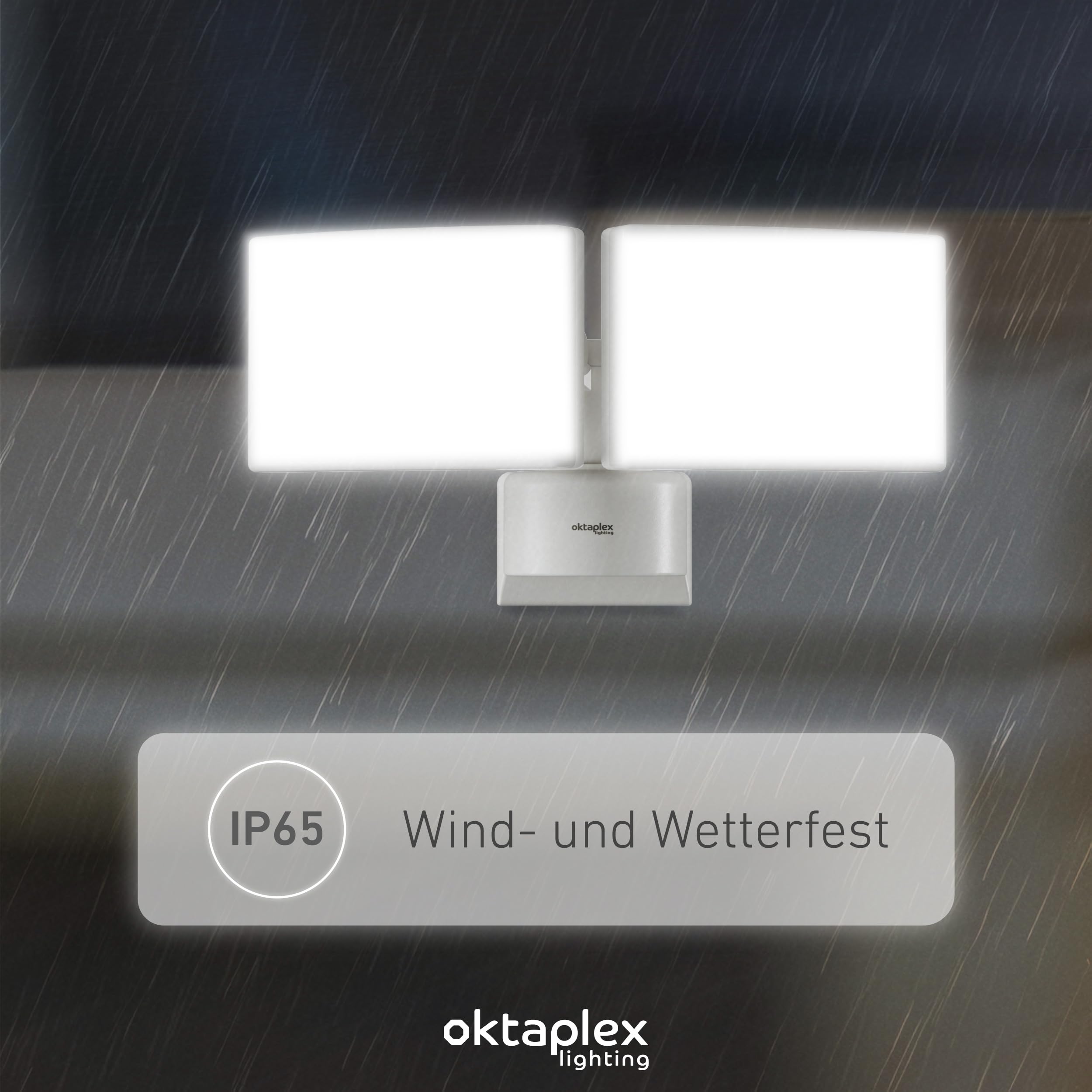 Oktaplex Foco LED Para Exteriores con Detector de oviiento 30W 3000K