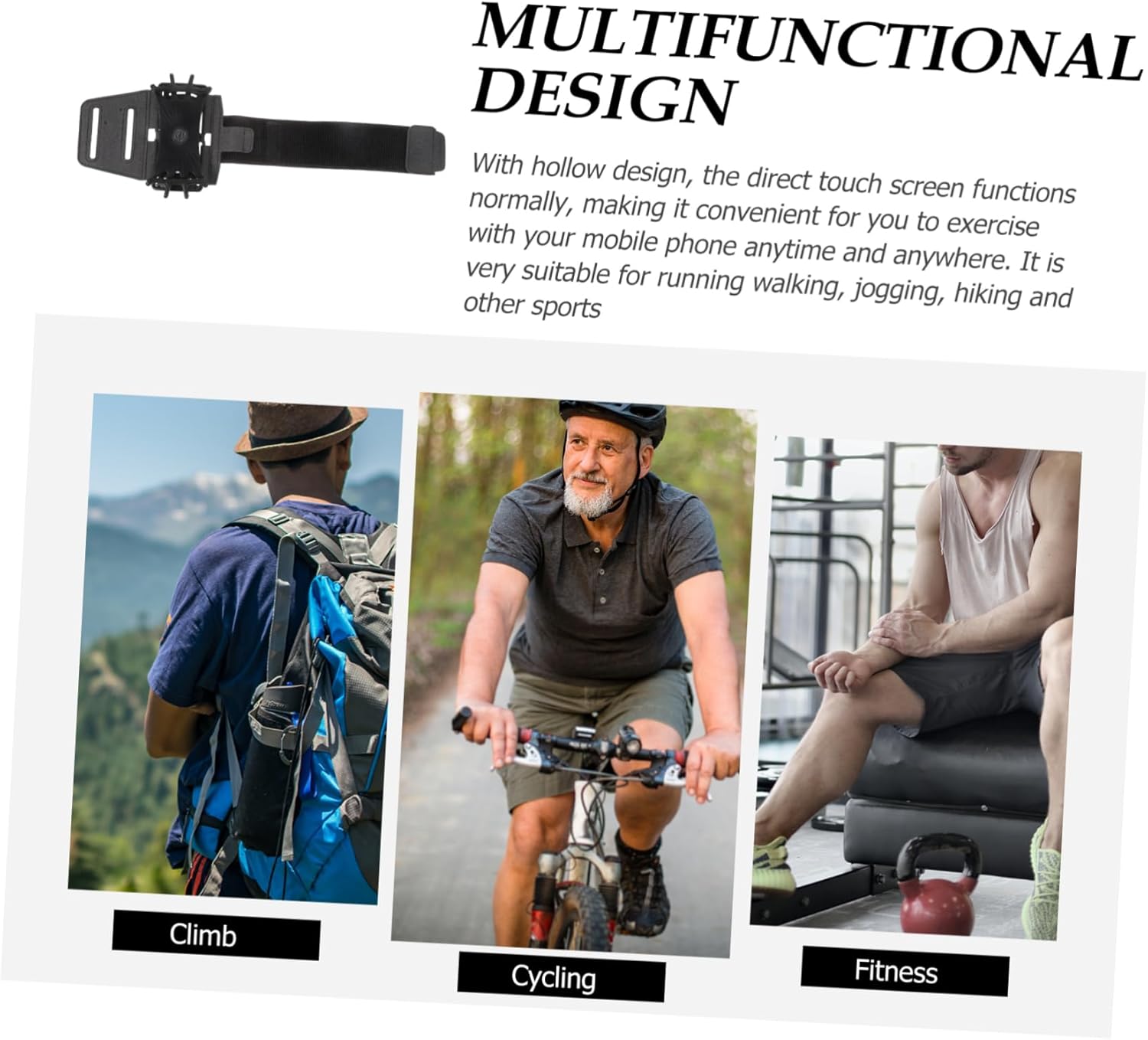 Hemobllo 2pcs Phone Arm Band Multi-Purpose Running Wrist Holder for Smartphones Comfortable and Non- Design for Jogging Biking and Outdoor Activities for Active Lifestyles