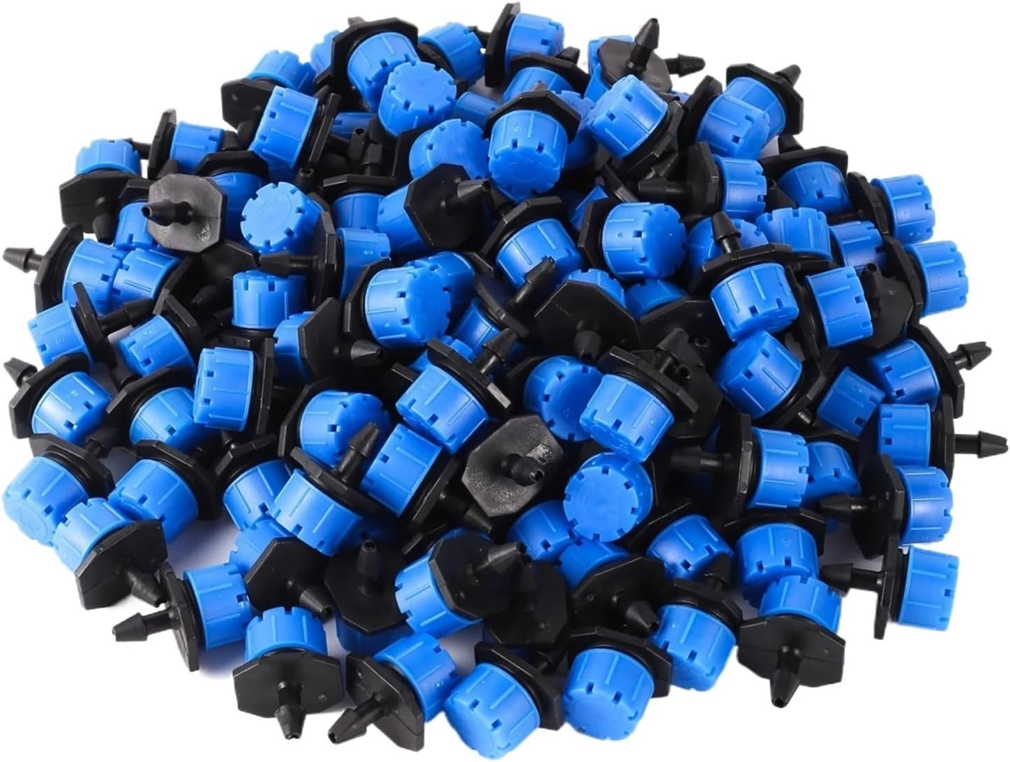Drip Emitter 400 Pcs Dripper Sprinklers Adjustable Irrigation Dropper Garden Flowerbed Greenhouse Micro Drip Watering Emitter for 1/4" Hose(Blue)