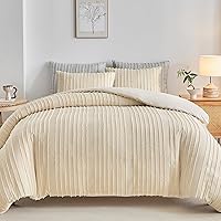 Vista 16 de WARMDERN Juego de funda de edredón estilo bohemio, fundas de edredón acolchadas de microfibra lavada suave, funda de edredón tamaño King de 3 piezas