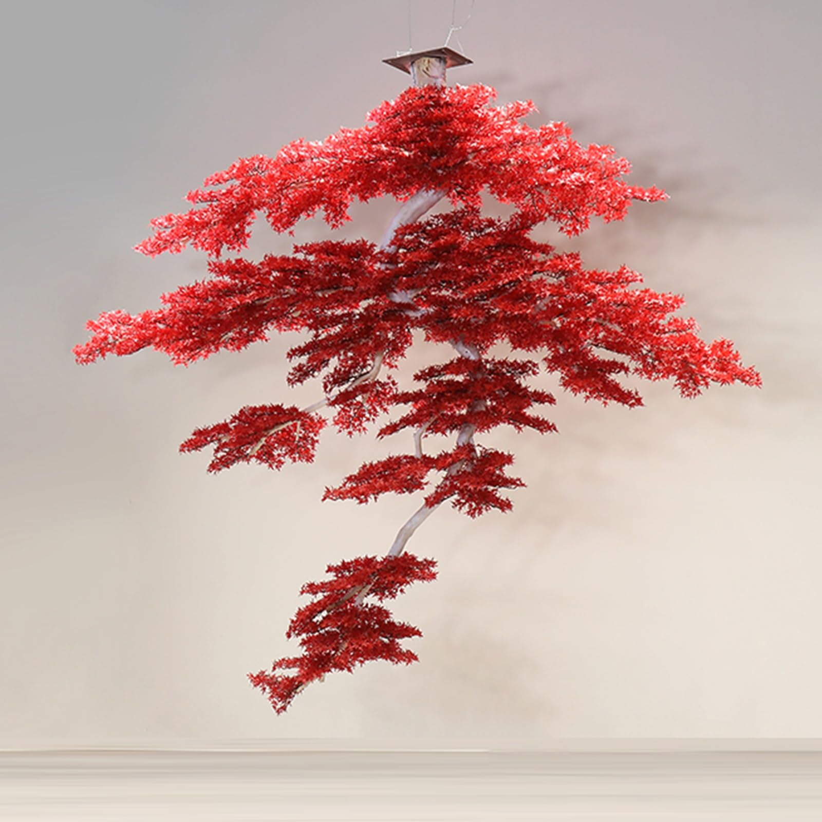Pianta artificiale sospesa con foglie di seta realistiche in vaso intrecciato per interni verticali giardino o balcone, aggiunge fascino naturale senza irrigazione (1,2 m)