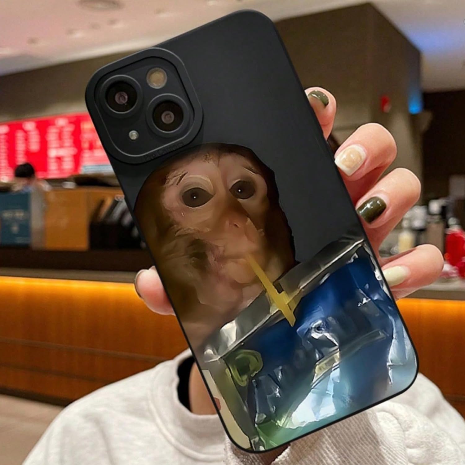 Funny Monkey Drinking Capri Sun Phone Case - Funny Gift for iPhone Cover, Shockproof TPU Cover for iPhone 16/15/14/13/12/11 ProMax (#6,For IPHONE 16) : Amazon.nl: Electronics & Photo Funny Monkey Drinking Capri Sun Phone Case - Funny Gift for iPhone Cover, Shockproof TPU Cover for iPhone 16/15/14/13/12/11 ProMax (#6,For IPHONE 16) : Amazon.nl: Electronics & Photo