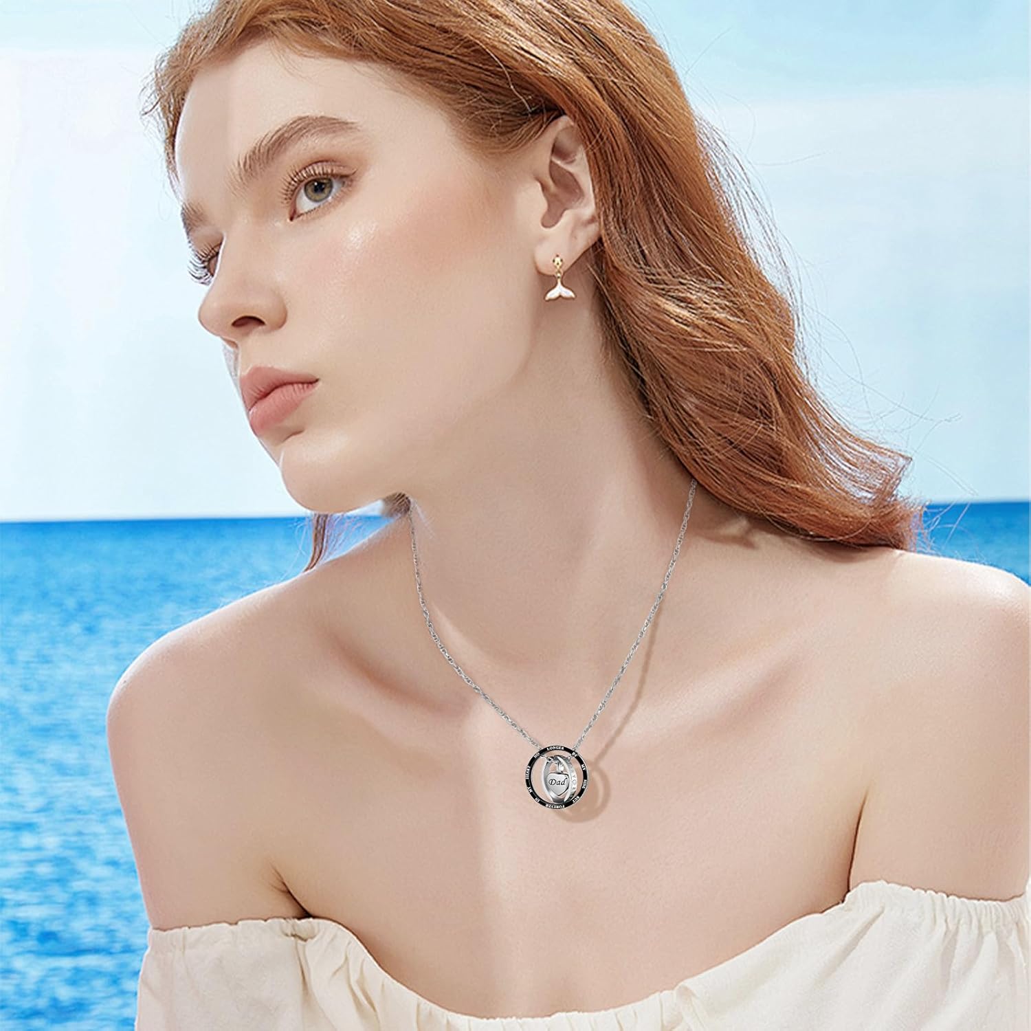 SOITIS Urn Necklace for Ashes Stainless Steel Cremation Necklace with Heart Waterproof Ashes Necklace Memorial Keepsake - Image 5