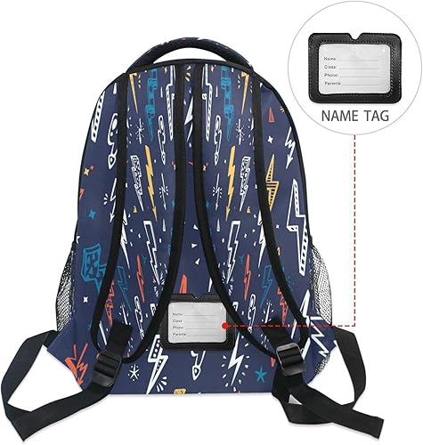Miniatura 6 de Kcldeci Mochila para laptop, mochila para niños, mochilas escolares, Multi, 16x11.4x6.9in, Mochilas Daypack