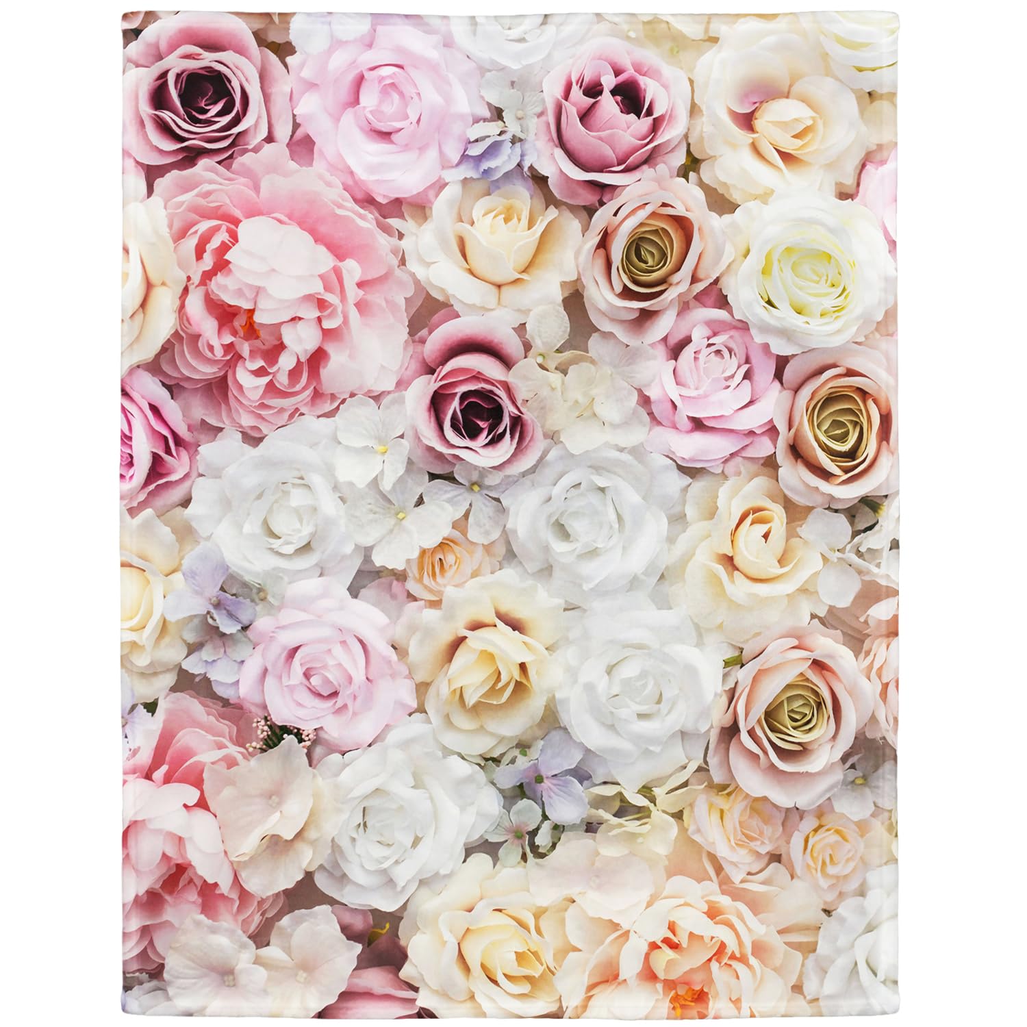 YISUMEI Bedruckte Kuscheldecke Bunt Rosen Decke Flauschig Weich Fleecedecke 150x200 cm