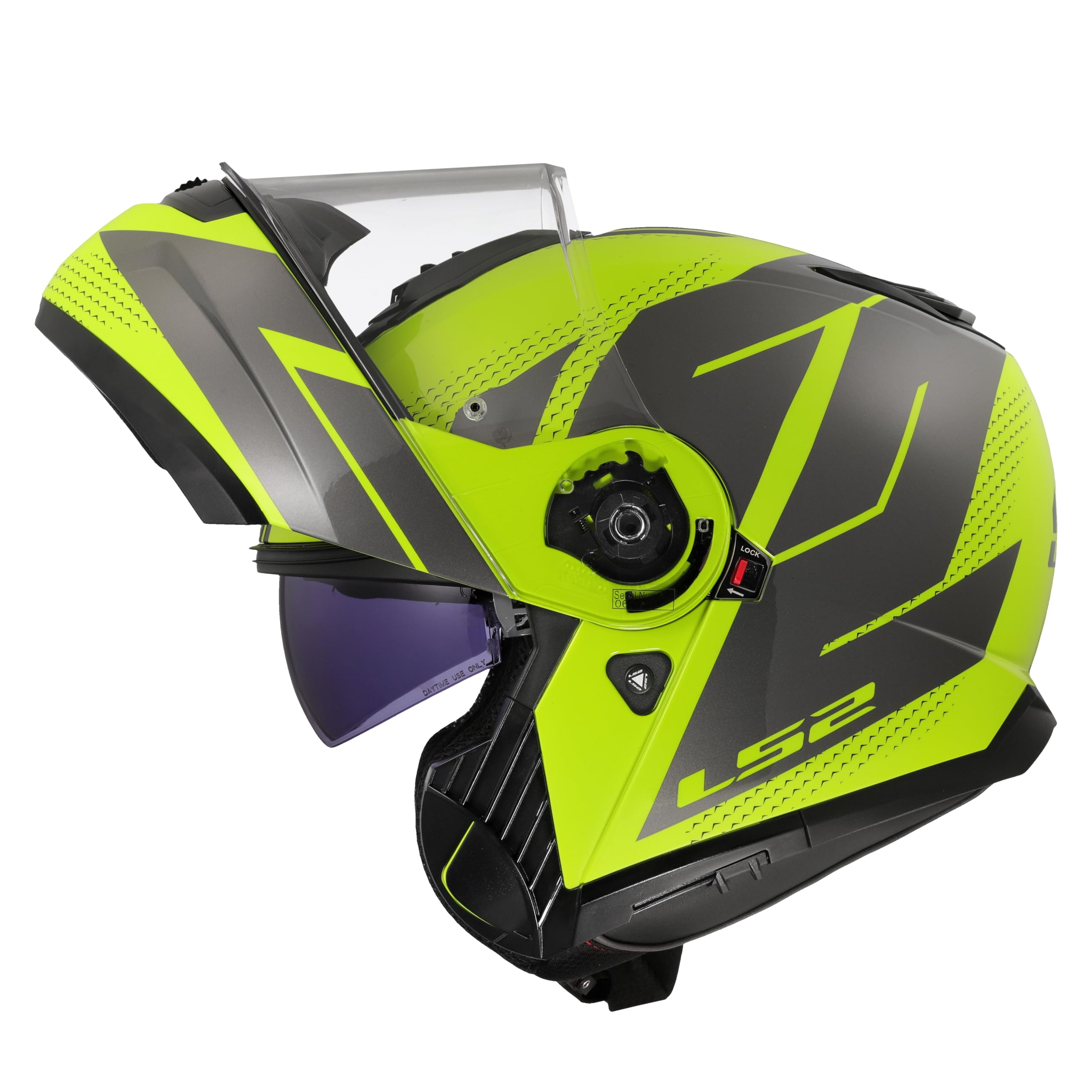 LS2, Casco Moto Modulare STROBE II CODE Gloss H-​V Yellow Grey, S