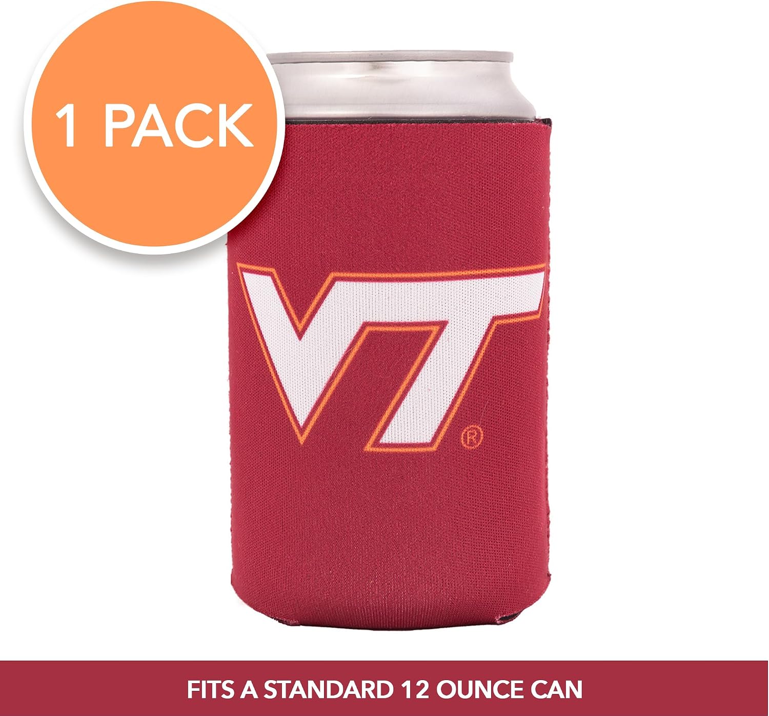 Desert Cactus Virginia Tech University Can Insulator Beverage Cooler 1 Pack Foam Beverage Holder Hokies VT (1 Pack Can - Design A)