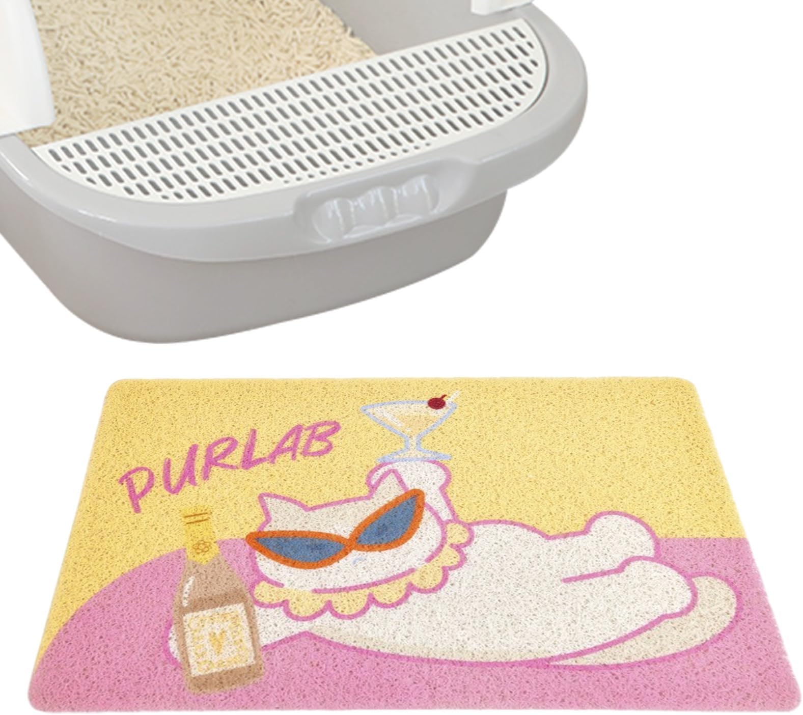 Cat Litter Collection Mat, With Water-rinseable Texture, This Cat Litter Mat Simplifies Effortless Hygiene Practices, Dries Quickly After Rinsing And Is Reusable, This Neat Release