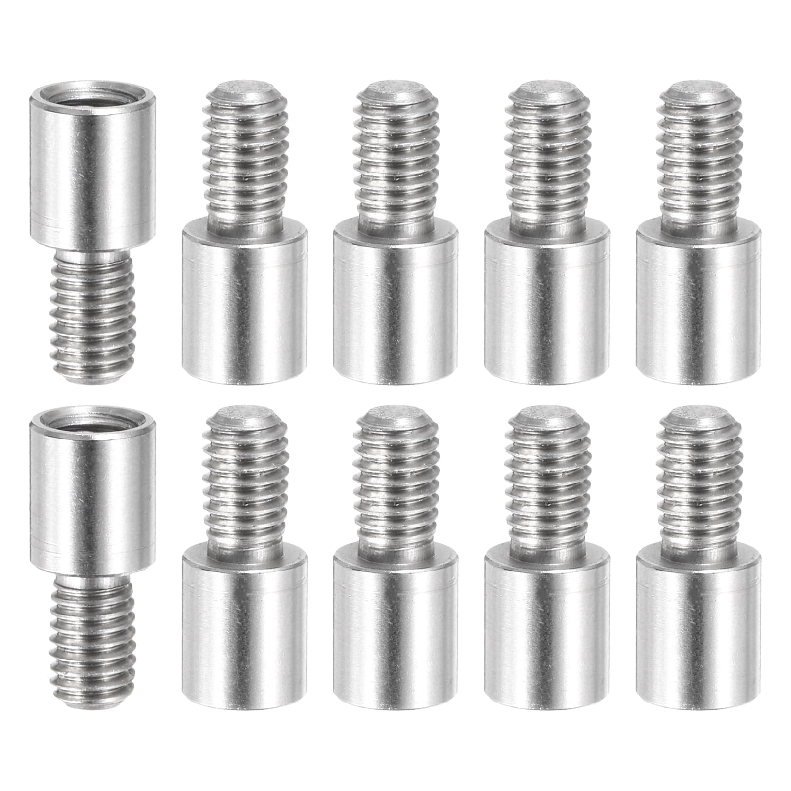 PATIKIL 10 Pcs M5x8+8mm Stainless Steel Standoff Extension Posts Screws,Metric Male Female Thread Adapters Spacer for PCB,Quadcopter Drone,Computer & Circuit Board Assortment Kit