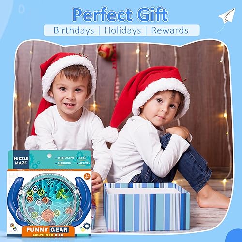 Miniatura 6 de Juegos de rompecabezas para niños  Bola de laberinto de gravedad 3D para niños de 3 a 8 años, rompecabezas de laberinto con control de engranajes,