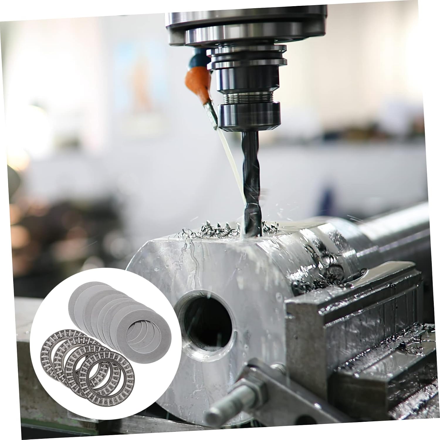 4sets Thrust Needle Roller Bearings High Temp Material Axial Load Industrial Washers