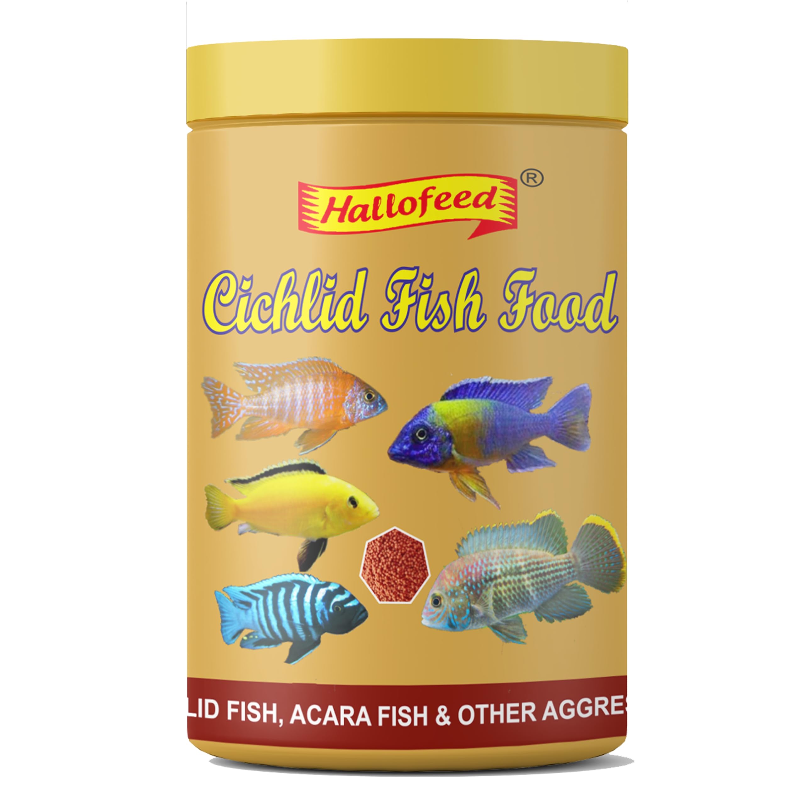 Hallofeed Cichlid Fish Food, 100gm Red Pellets (2mm Size) (B0D1KL5LBZ) Amazon Price History, Amazon Price Tracker