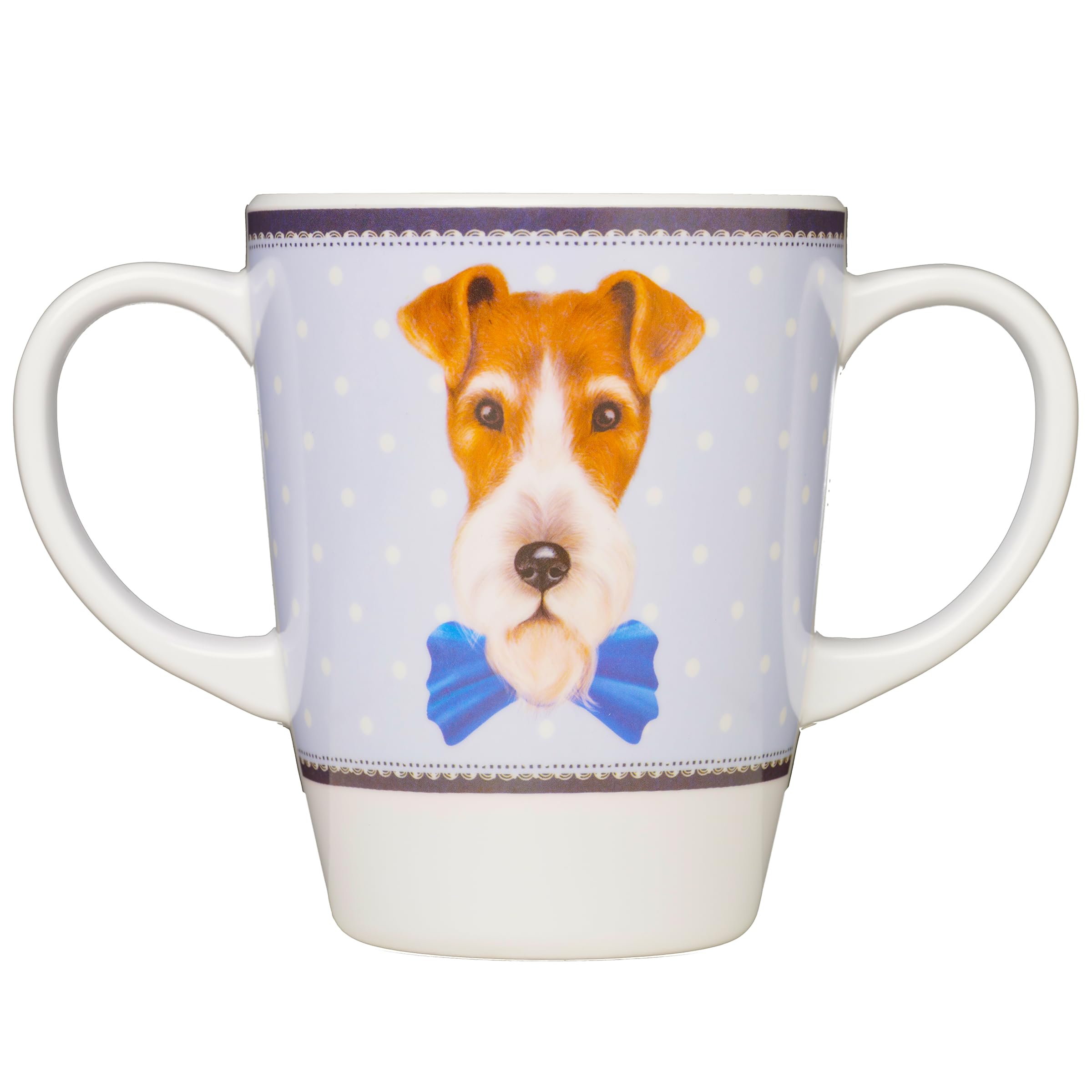 Rosa Lifestyle Two Handled Melamine Dog Mug, Lightweight 126g, 400ml/14oz Capacity - Image 2