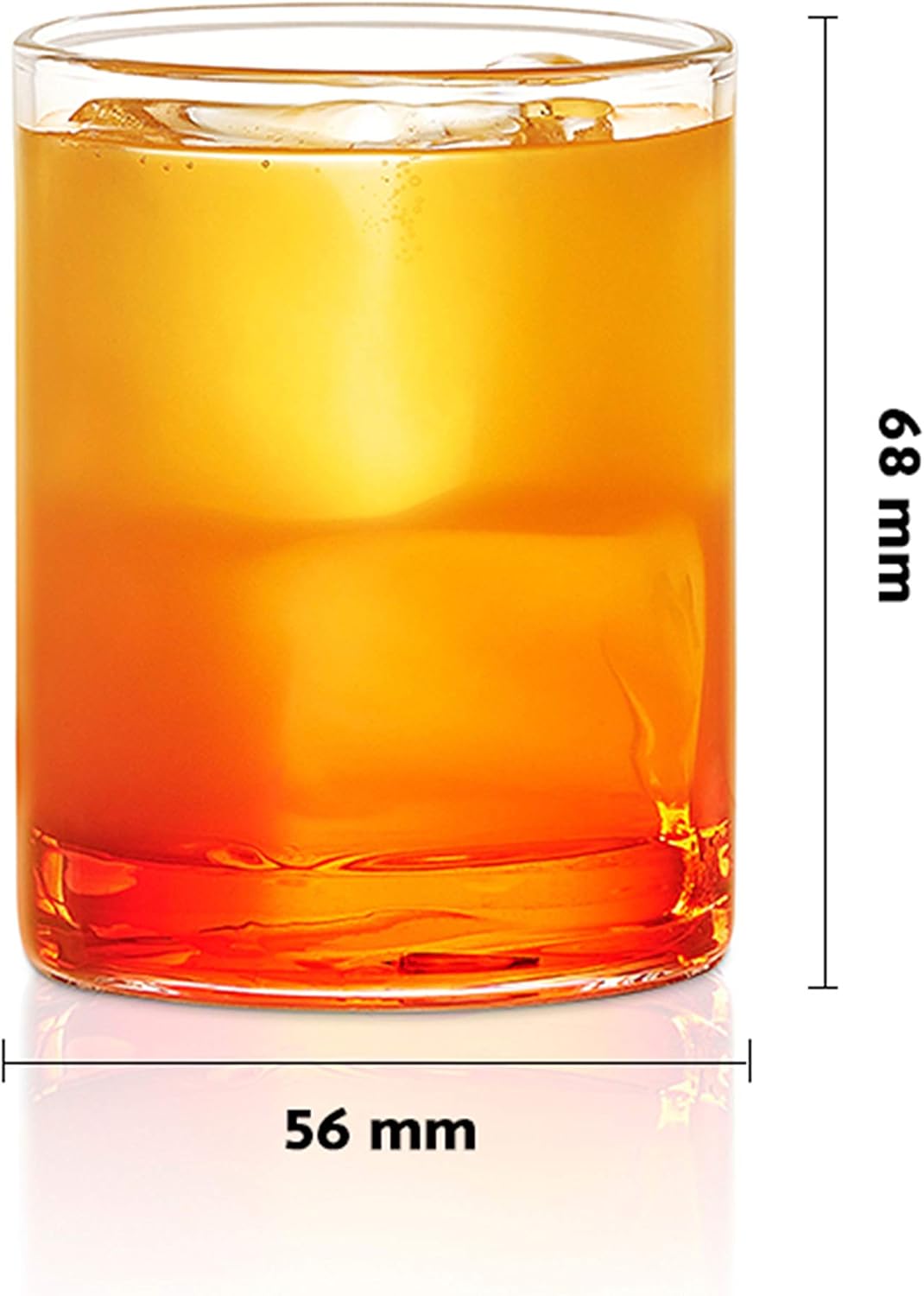Borosil VCJ120 Vision Classic Juice Glass [Set of 6] Clear Lightweight & Durable Drinkware, Odor Resistant, Dishwasher Safe - Glass for Water, Juice, Beer, Wine, and Cocktails | 4 Ounce Cups