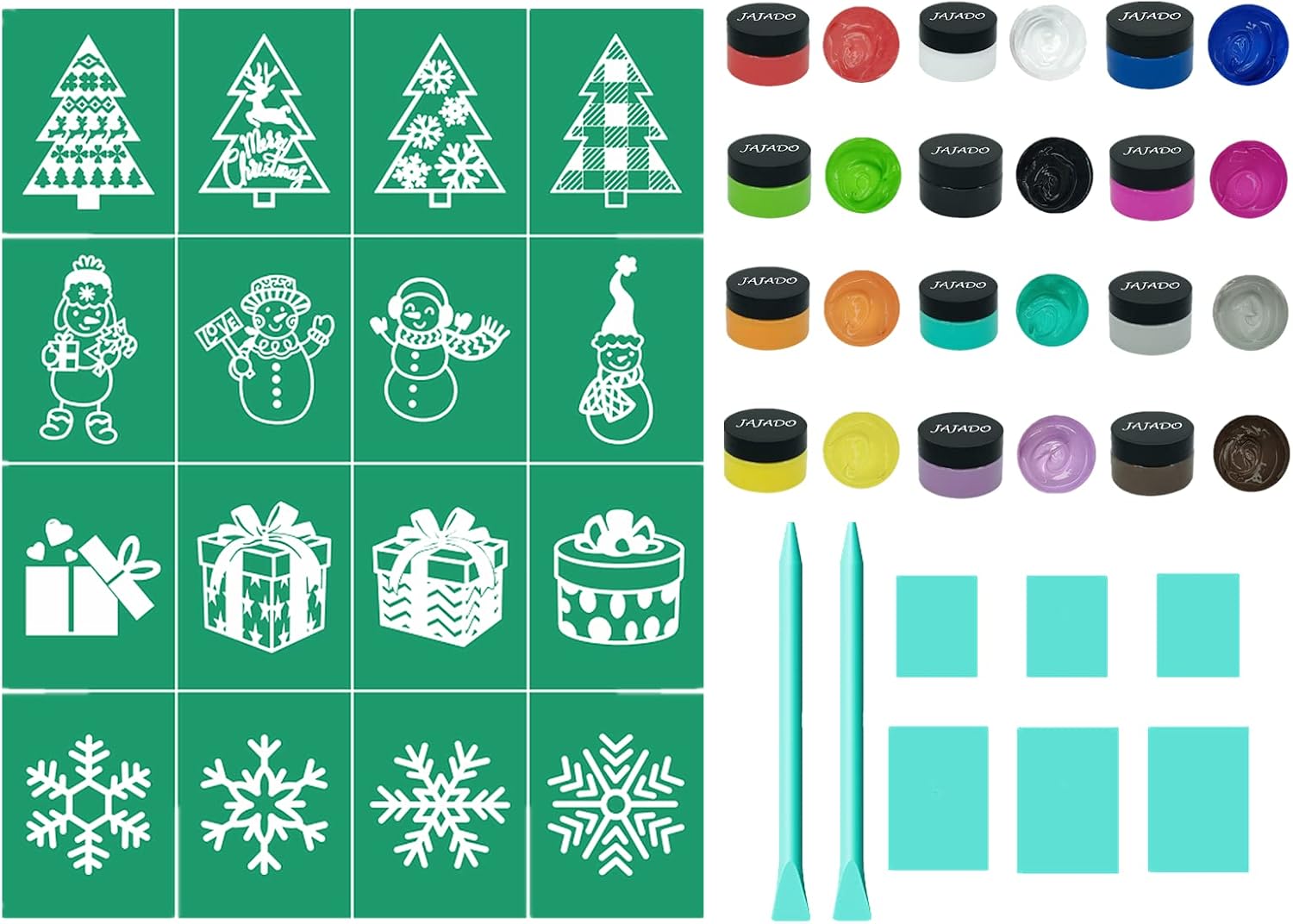 JAJADO 8 Colors Chalk Paste Paint Set, Fabric Ink Silk Screen Printing