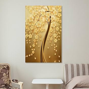 お弁当の油彩画　イラスト　油絵　インテリア　絵画 Amazon.co.jp: 風水 絵 玄関 油絵 絵画 金運アップお 幸運の木