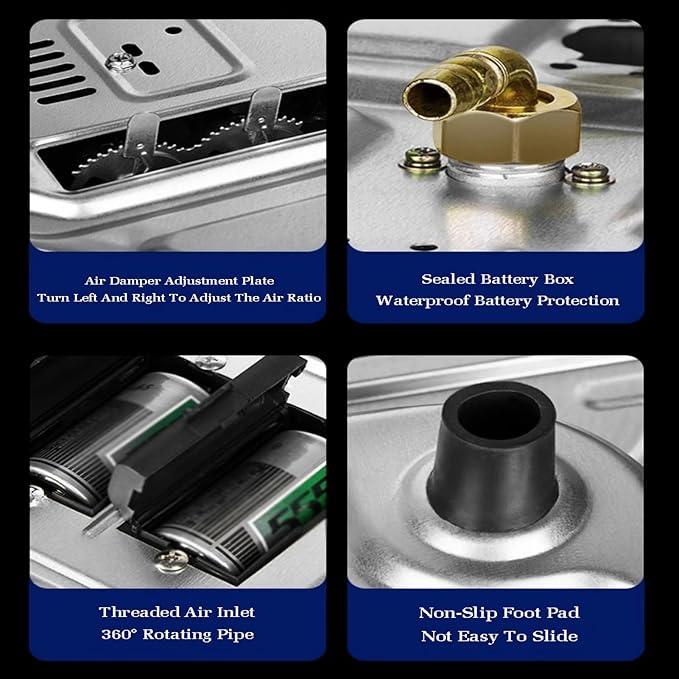 Estufa de Gas Portátil 2 Puestos 5.2KW para Cocina con Vidrio Templado miniatura 7