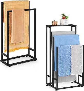 Freestanding Towel Rack Towel Holder Stand Towel Drying Rack for Bathroom Standing Hand Towel Holder