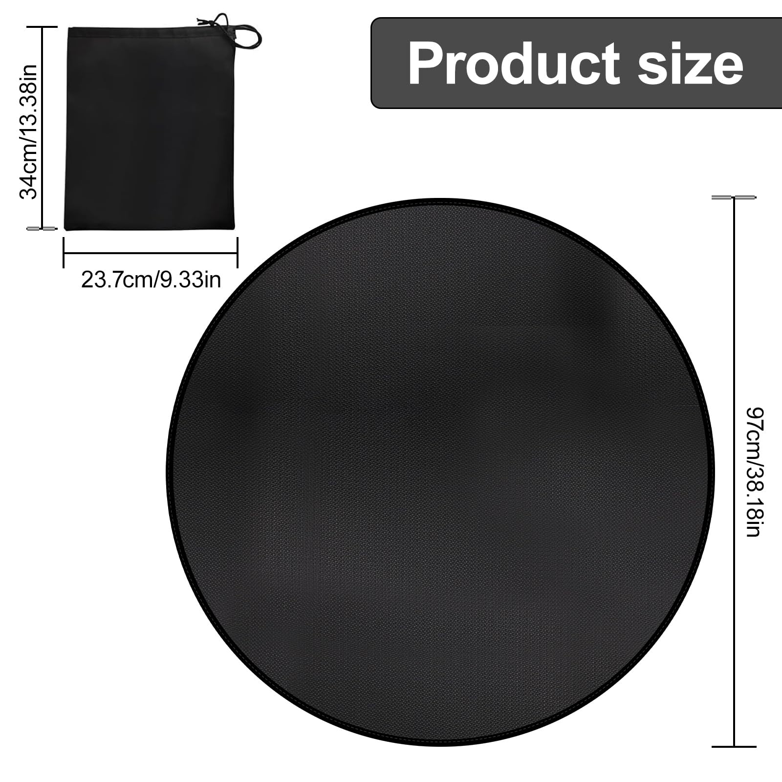 Podkładki pod paleniska, 97 cm, duża mata do grillowania, ochrona podłogi, do grilla na świeżym powietrzu, odporna na olej, wodoszczelna pod podłożem, akcesoria do grilla, ochrona kuchenek