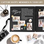 8x8 Inch Hardcover Linen Scrapbook Photo Album, 20 Kraft Paper Sheets for DIY Memory Book, Travel, Wedding Guest Book, Baby Shower, Christmas & Events (40 Pages, 8x8 inches)