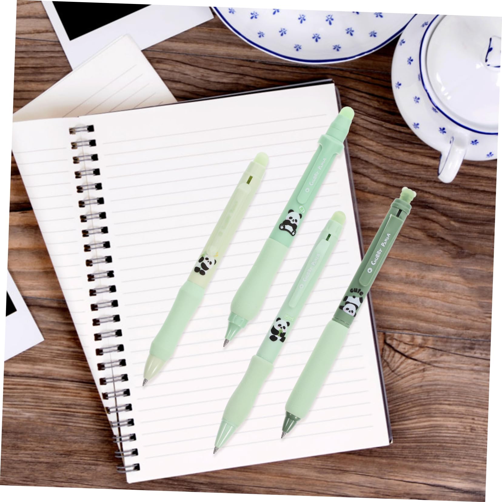 DOITOOL 4 ensembles Stylos À Encre Gel Effaçables Pour L'École Le Bureau Les Adolescents Les Étudiants Petits Et Colorés Vert Clair 4 pièces * 4