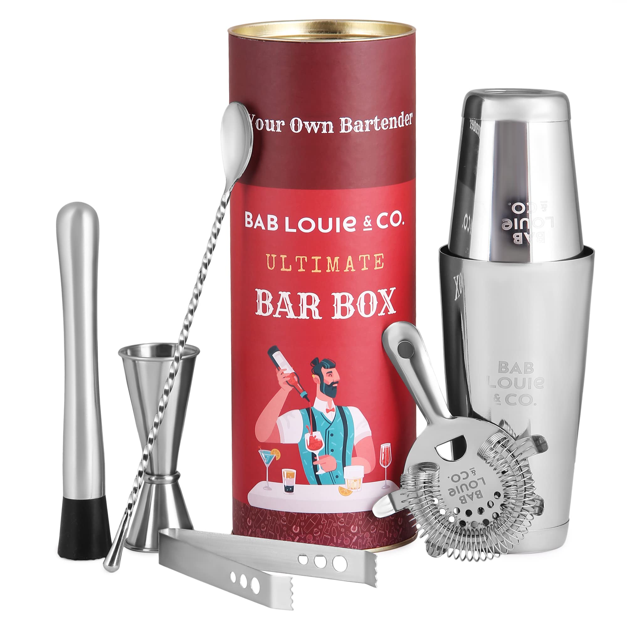 Buy Bab Louie & Co. Bar & Cocktail Set Ultimate BAR BOX Home