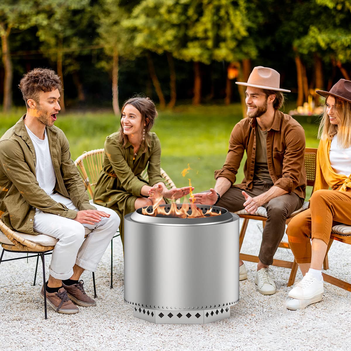 Amazon.com : Fire Pit Stand Compatible with Solo Stove Bonfire Fire Pit,  Hexagon Stainless Steel Stand Use on Other Outdoor Fireplace and Camping  Accessories Also : Patio, Lawn u0026 Garden