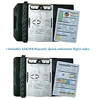 Vista 5 de Crystal Pilot Flight Pad 6 Plus. Rodillera 3 en 1 para tableta con portapapeles de aluminio y cartel VFR. Compatible con Mini iPad 6