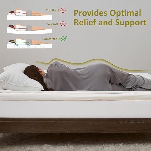 Miniatura 5 de Topmiss Cubrecolchón Queen para personas que duermen con calor, ultra suave y transpirable, relleno de fibra de soja natural con bolsillo protector