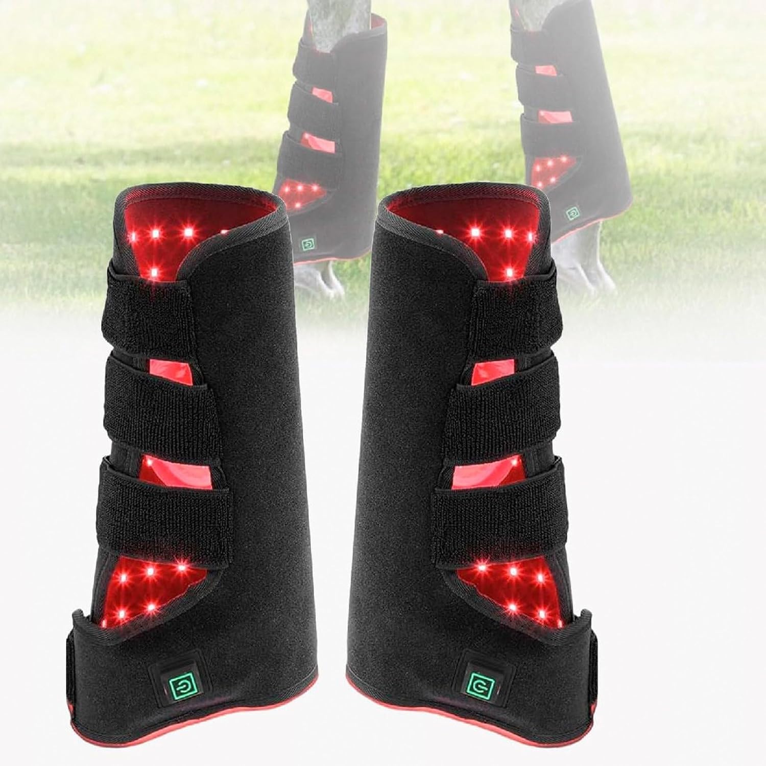 Red Light Therapy Boots & Wrap for Horse Muscle and Joint Pain Relief, LED Device for Equine Legs, Left & Right