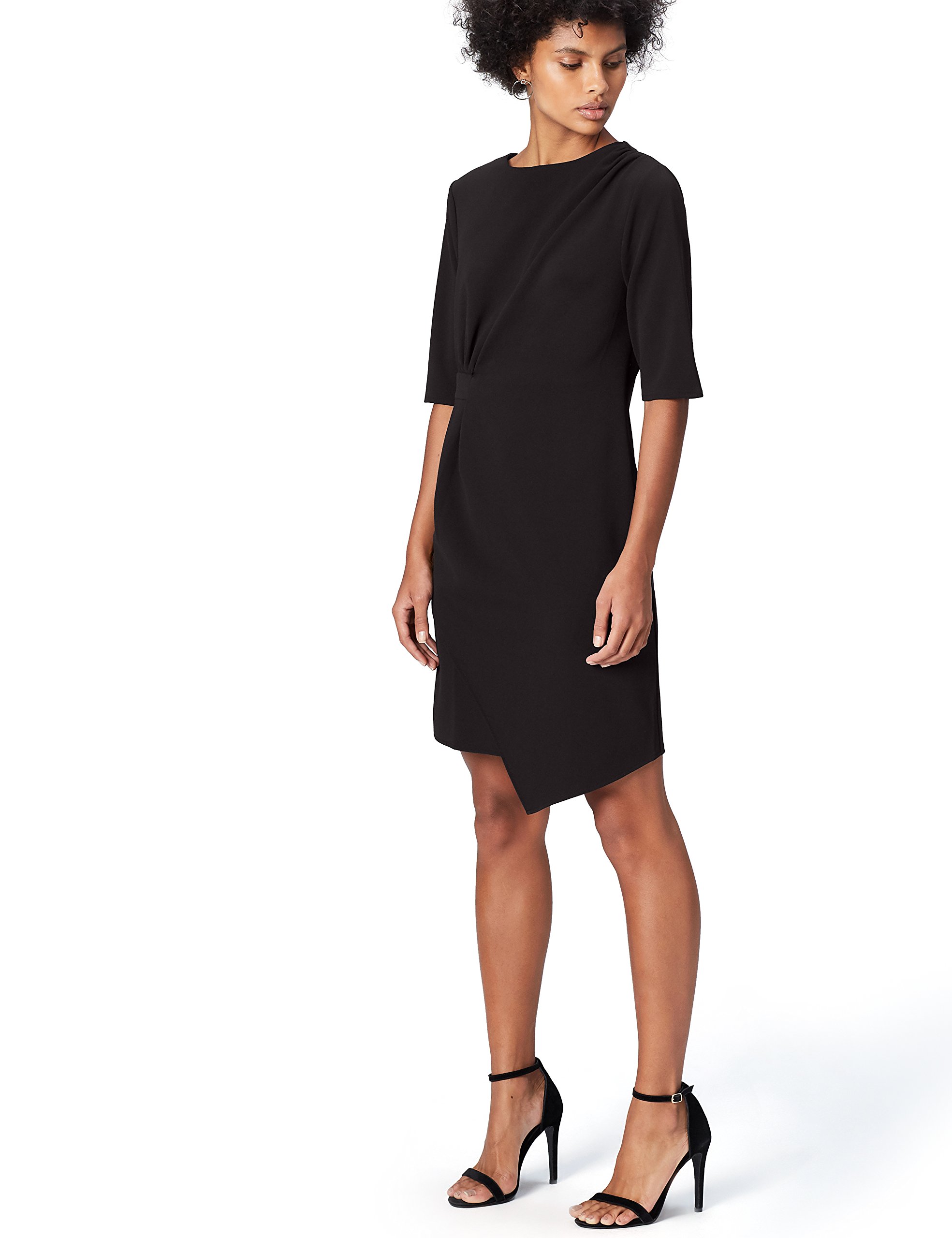 Women's Asymmetric Drape Hem Shift Dress