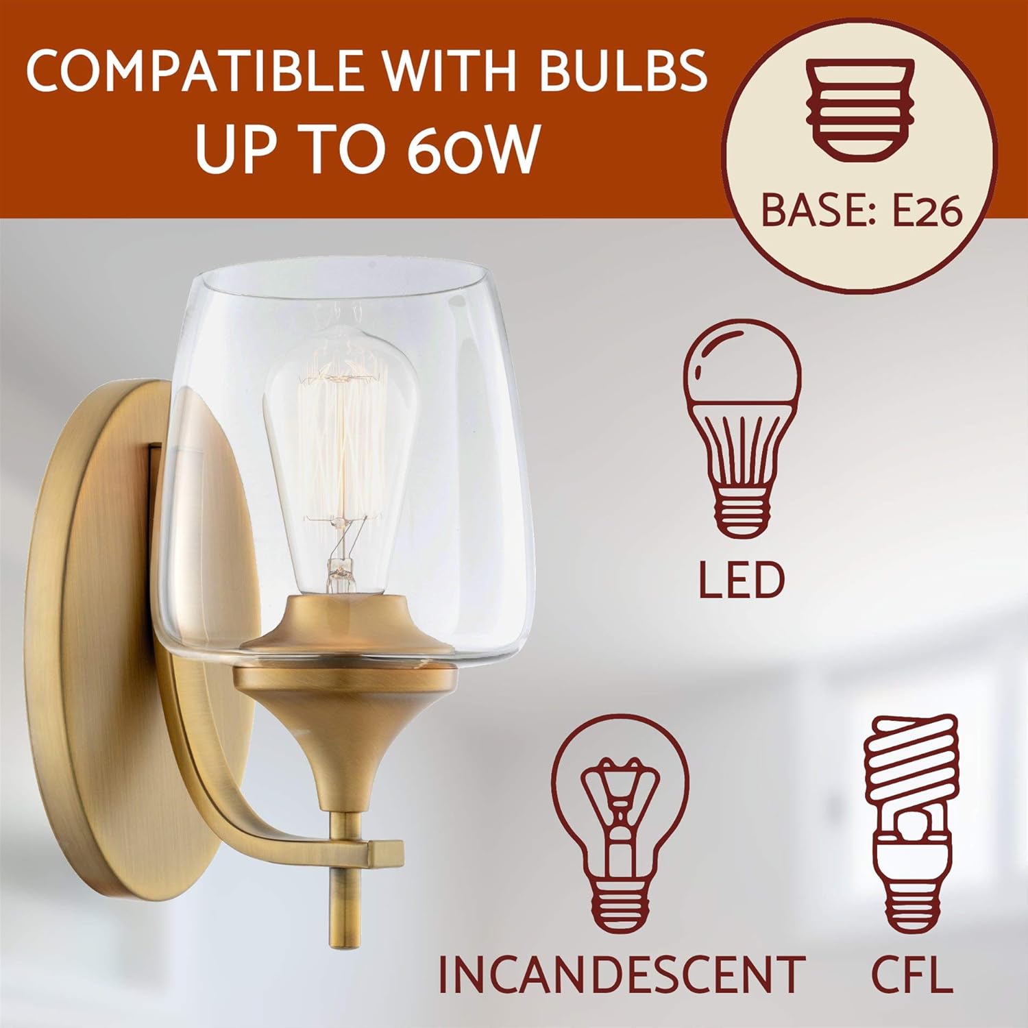 Chеареѕt 🛒 Kira Home Stella 10 Modern Chic Wall Sconce/Wall Light + Wine Glass Shade, Warm Brass Finish
