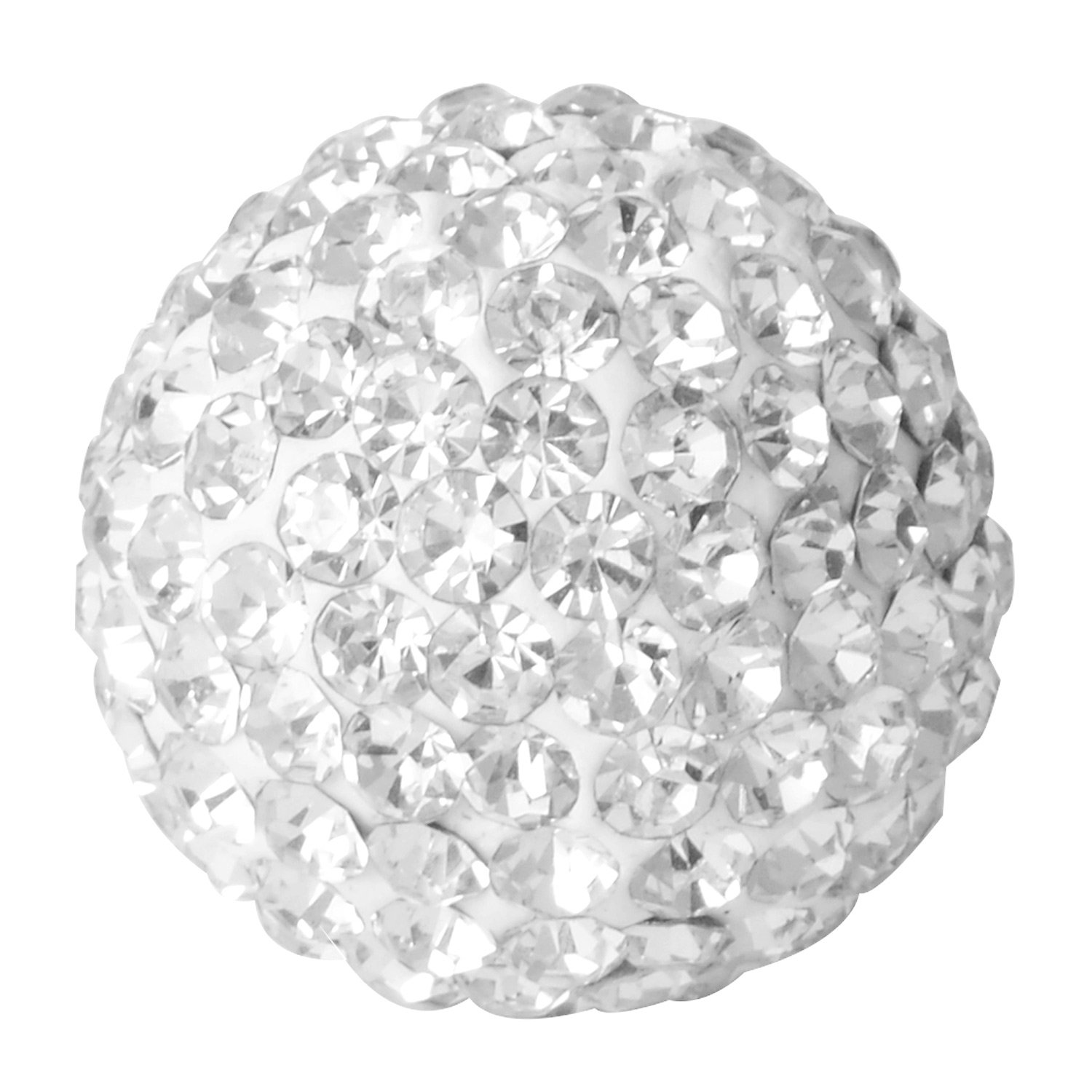 Morella Catenina Donna Angelo Custode in Acciaio Inox 70 cm con Ciondolo Cuore-Amore e Sfera zirconi Bianchi Ø 16 mm in Sacchetto di Velluto