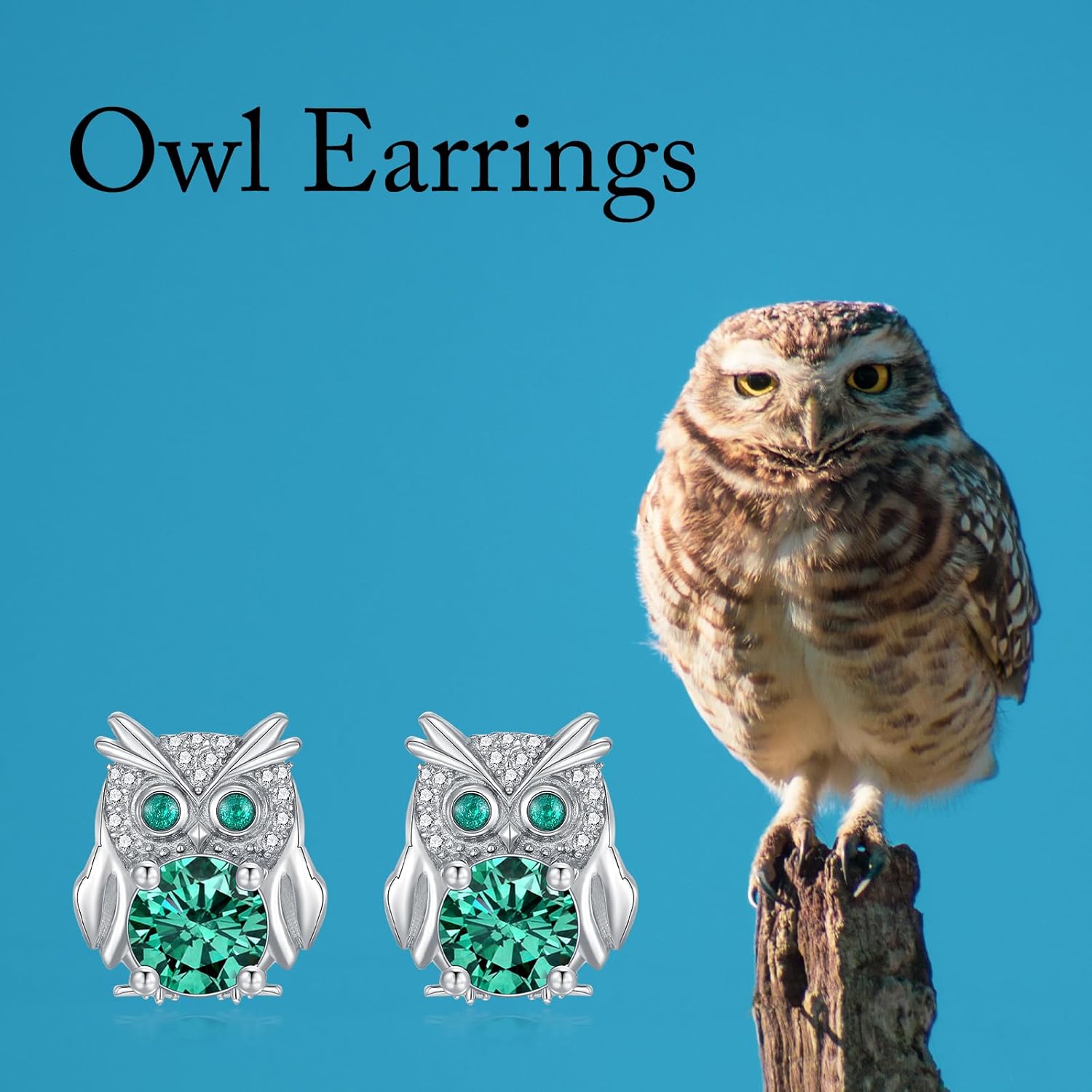 Lab-Created Emerald Stud Earrings for Women 925 Sterling Silver Jewelry Earrings for Mother Wife Her - Image 6