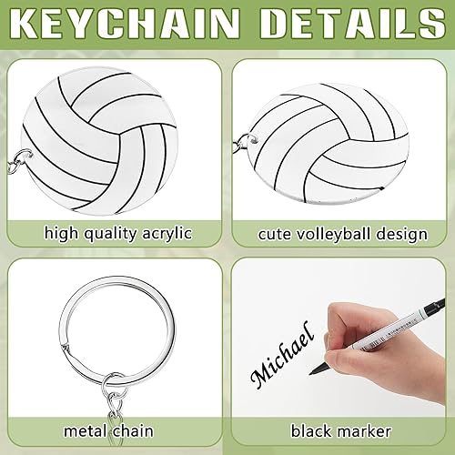 Miniatura 3 de Llavero acrílico de voleibol para equipo de voleibol, regalos para niños, niñas, escuela, carnaval, recompensa, voleibol, fiesta, bolsa de regalo,