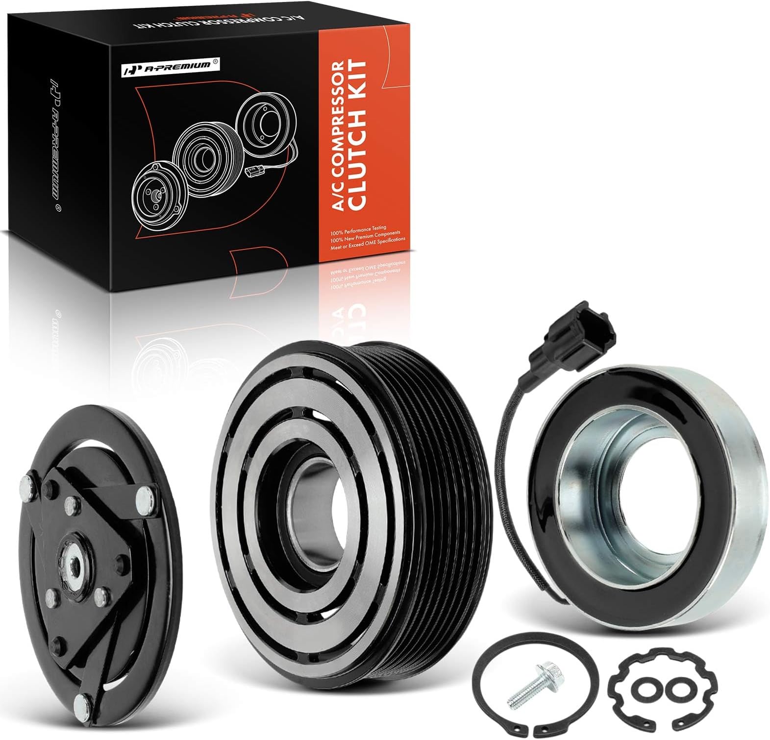 A-Premium Air Conditioner AC Compressor Clutch Kit Compatible with Infiniti G37 2008, EX35 2008 2010, 3.5L 3.7L