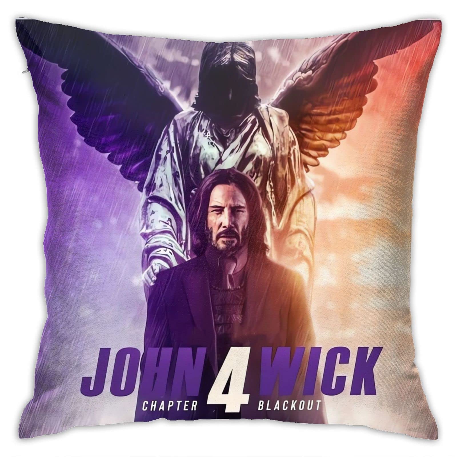Djngn As Pic John Decorative Wick Throw Pillow Cover 18" X 18", Outdoor Home Decor Seasonal Couch Cushion Pillowcase