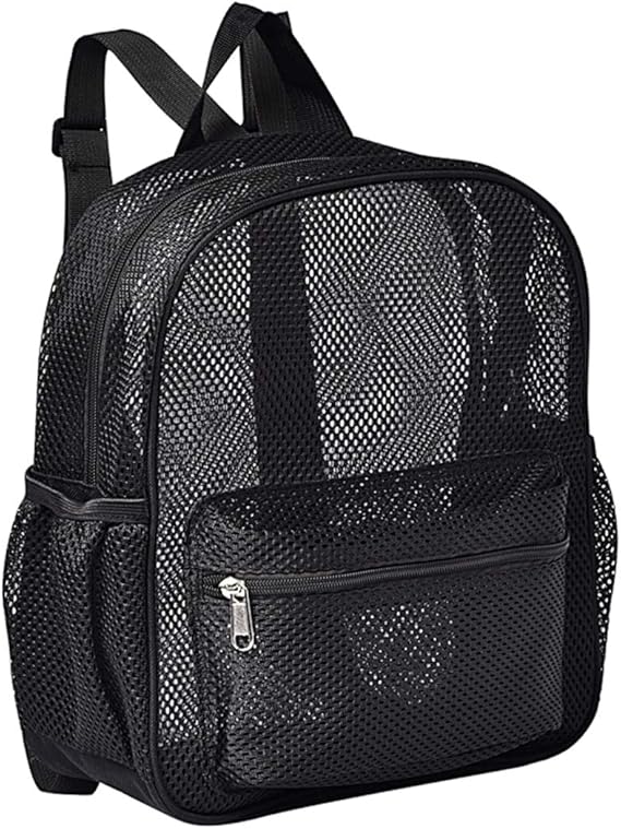 SemiTransparent Mini Mesh Backpack, See Through Mesh Backpack Small