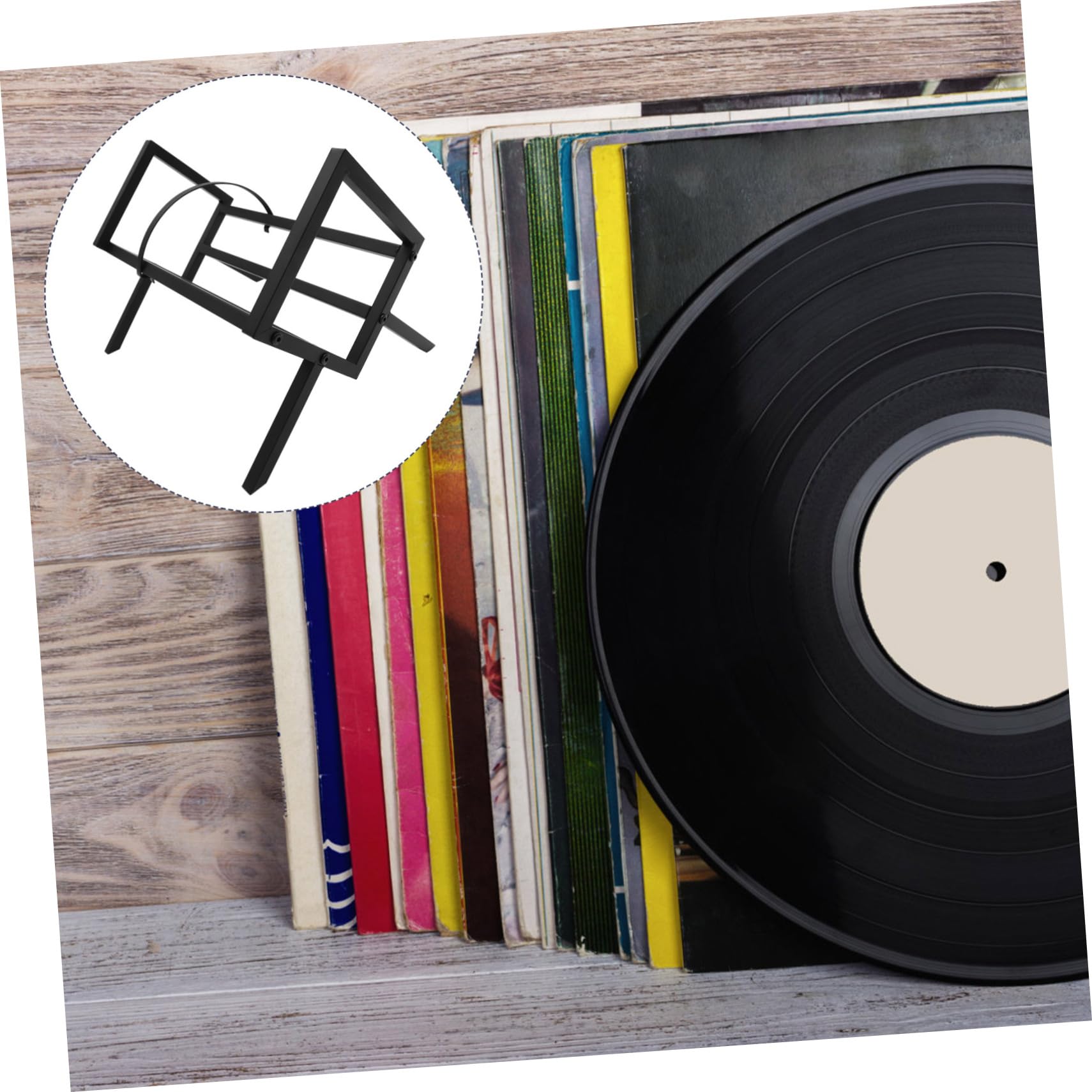 Estante De Exhibición De Vinilo Soporte Porta Discos Porta Revistas Transparente