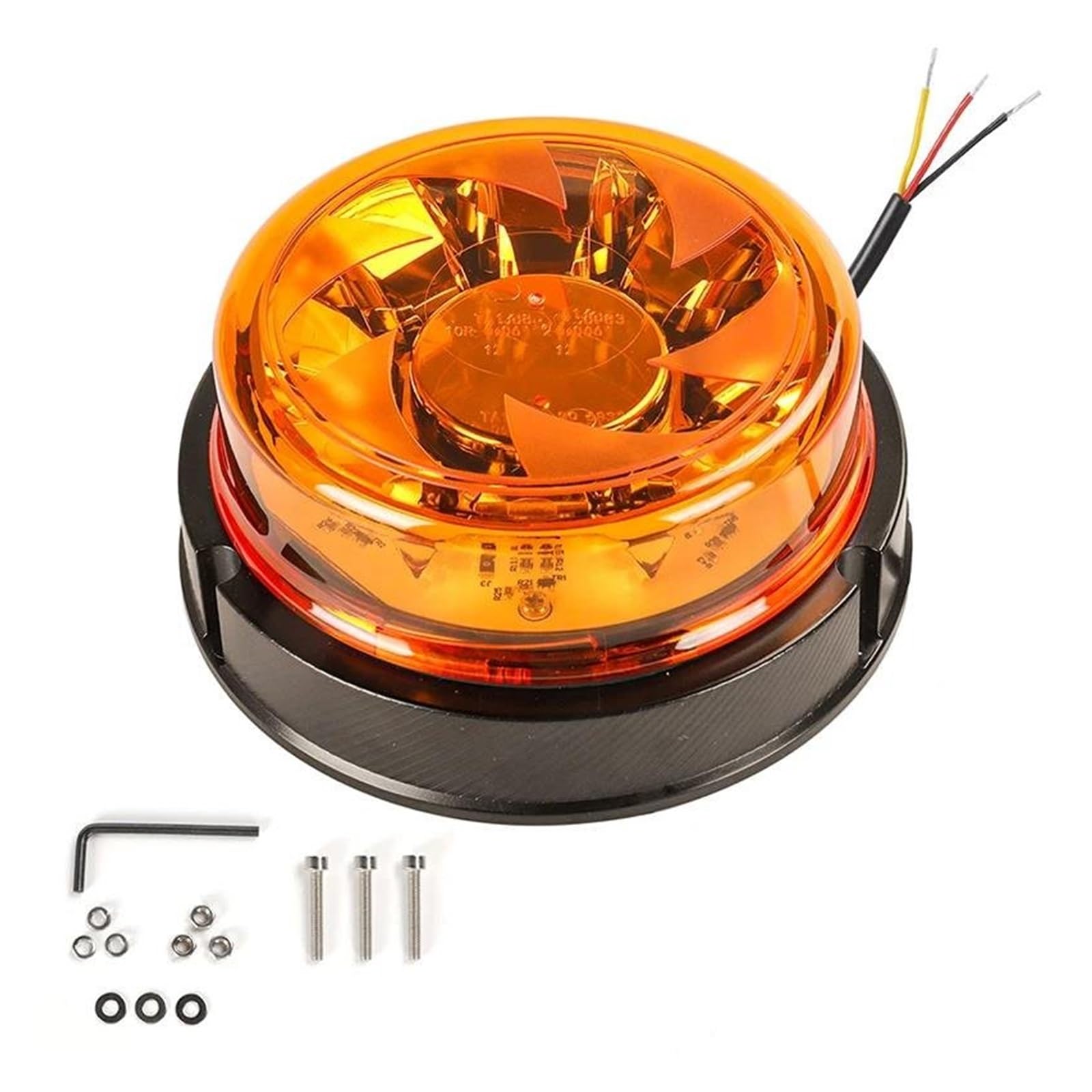 Luz Trasera Remolque Baliza Advertencia Ámbar Para Vehículos Luz Giratoria Intermitente Para Policía Accesorios Led Multiusos Para Tractor Juego Luces Estroboscópicas Emergencia(C)