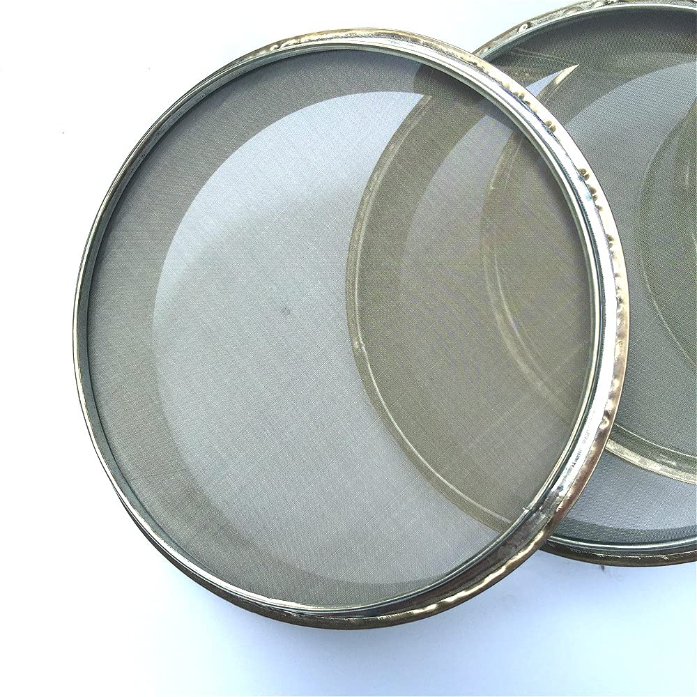 Tamis à Mailles Fines, 1pc échantillon Test Tamis soja Riz Grain sésame Farine Tamis Acier Inoxydable Filtre Maille chromage Cadre Diam. 20 cm 12 Mailles – 200 Mailles(180 Mesh)
