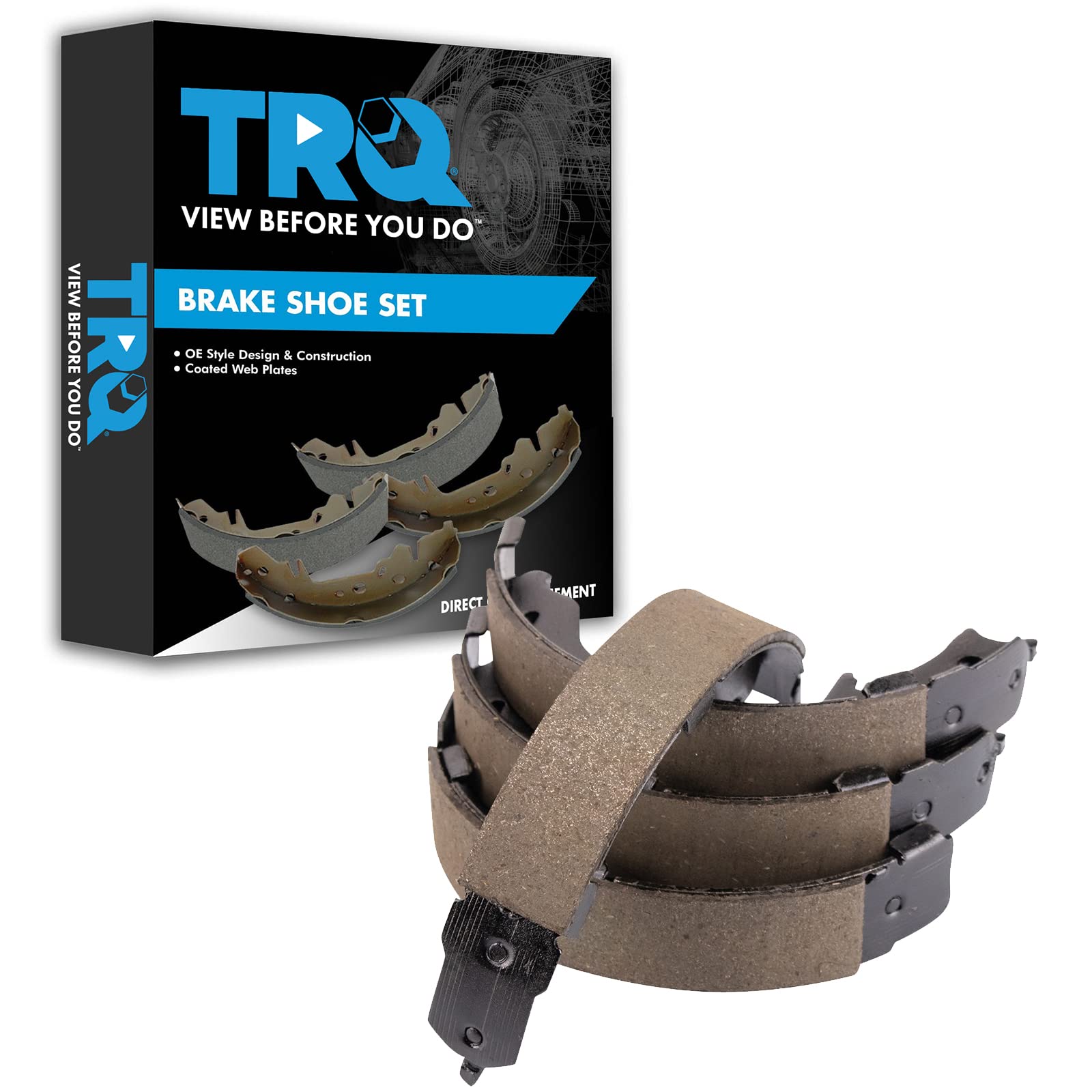TRQ Parking Brake Shoe Set