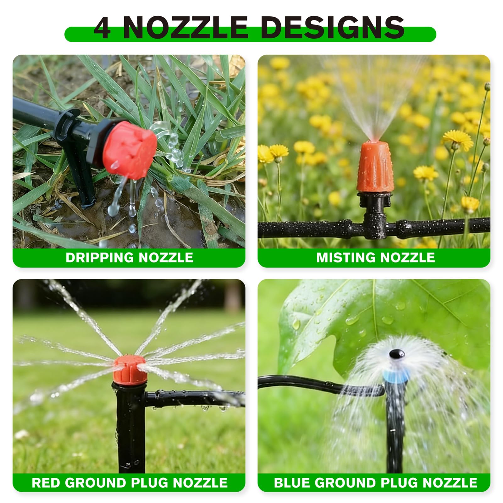 Garten Bewässerungssystem, Garten Bewässerung Kit, 50M+15M Bewässerungsrohre, Automatik Tröpfchenbewässerung Gartenbewässerung Misting Kühlsystem für Landschaft, Flower Bed und Terrasse Pflanzen