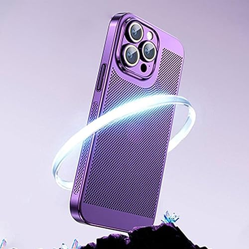 Miniatura 2 de Funda para teléfono con disipación de calor galvanoplastia, nueva carcasa protectora de agujeros finos para iPhone 14 13 12 11 Pro Max (para