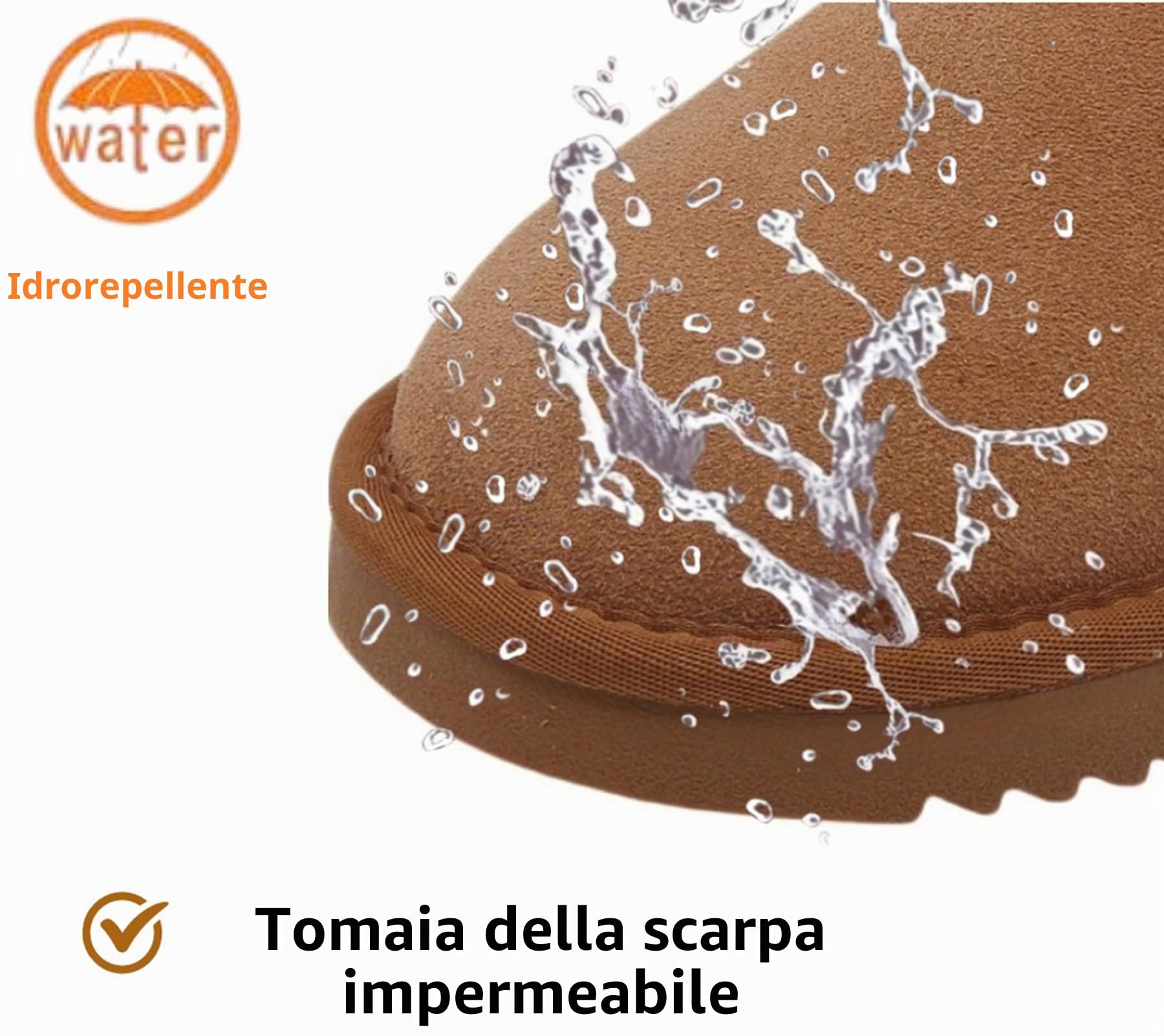 Meik Mangni Stivali Donna Invernali Classic Antiscivolo Stivaletti da Neve Caldo Comode Impermeabili Stivali Inverno Outdoor Breve Boots,Cachi,36 EU