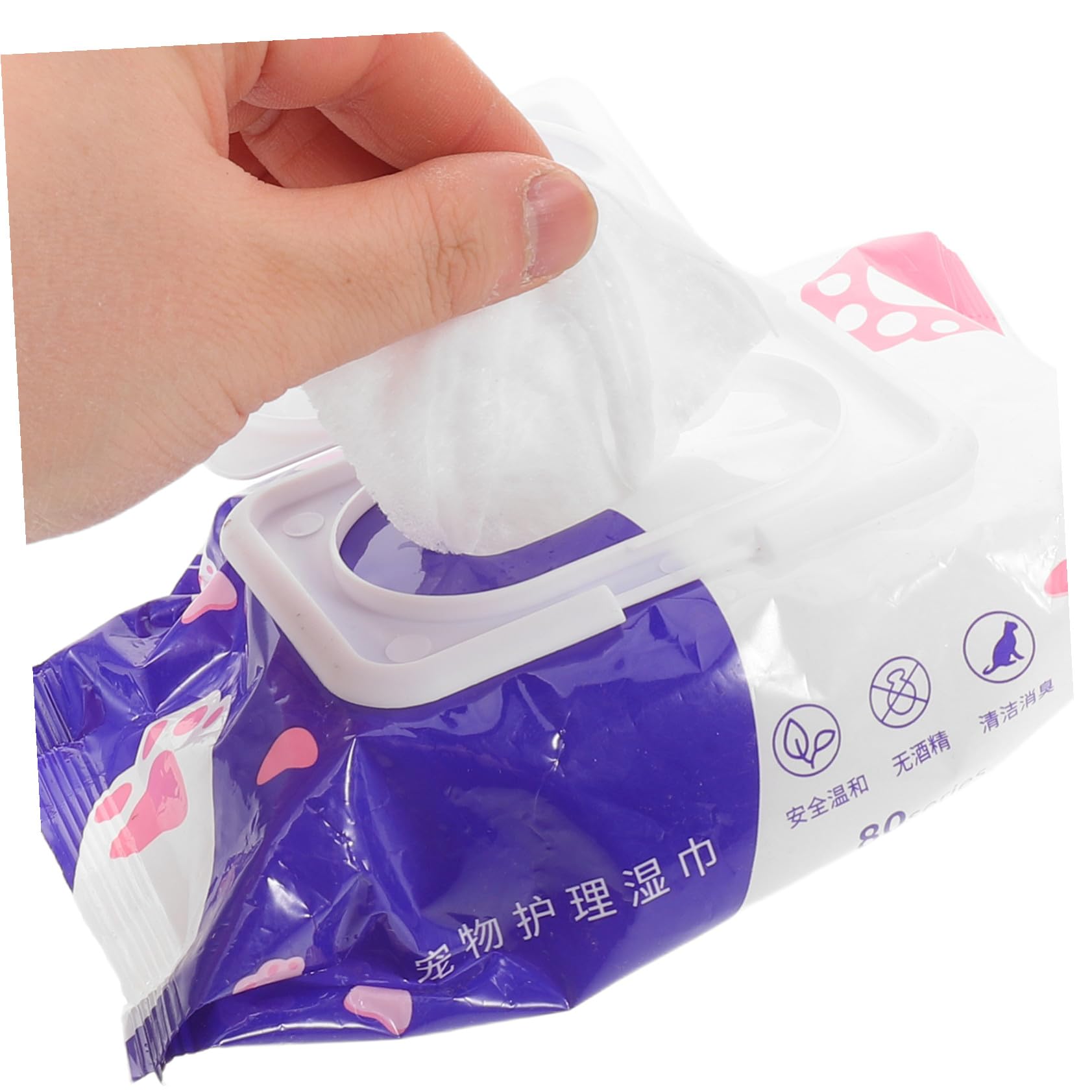 Lingettes pour Chiens et Chats Hypoallergéniques, Tissu Non Tissé, 80 Pièces par Paquet, Portables, pour Toilettage et Voyage
