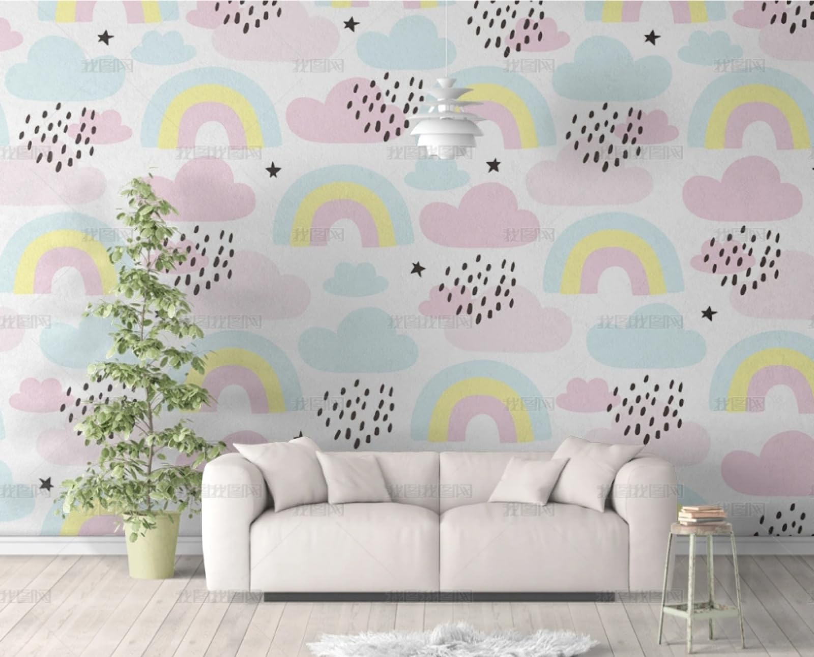 Papier peint autocollant vinyle 45x300cm, adhésif pour meuble et décoration murale salon